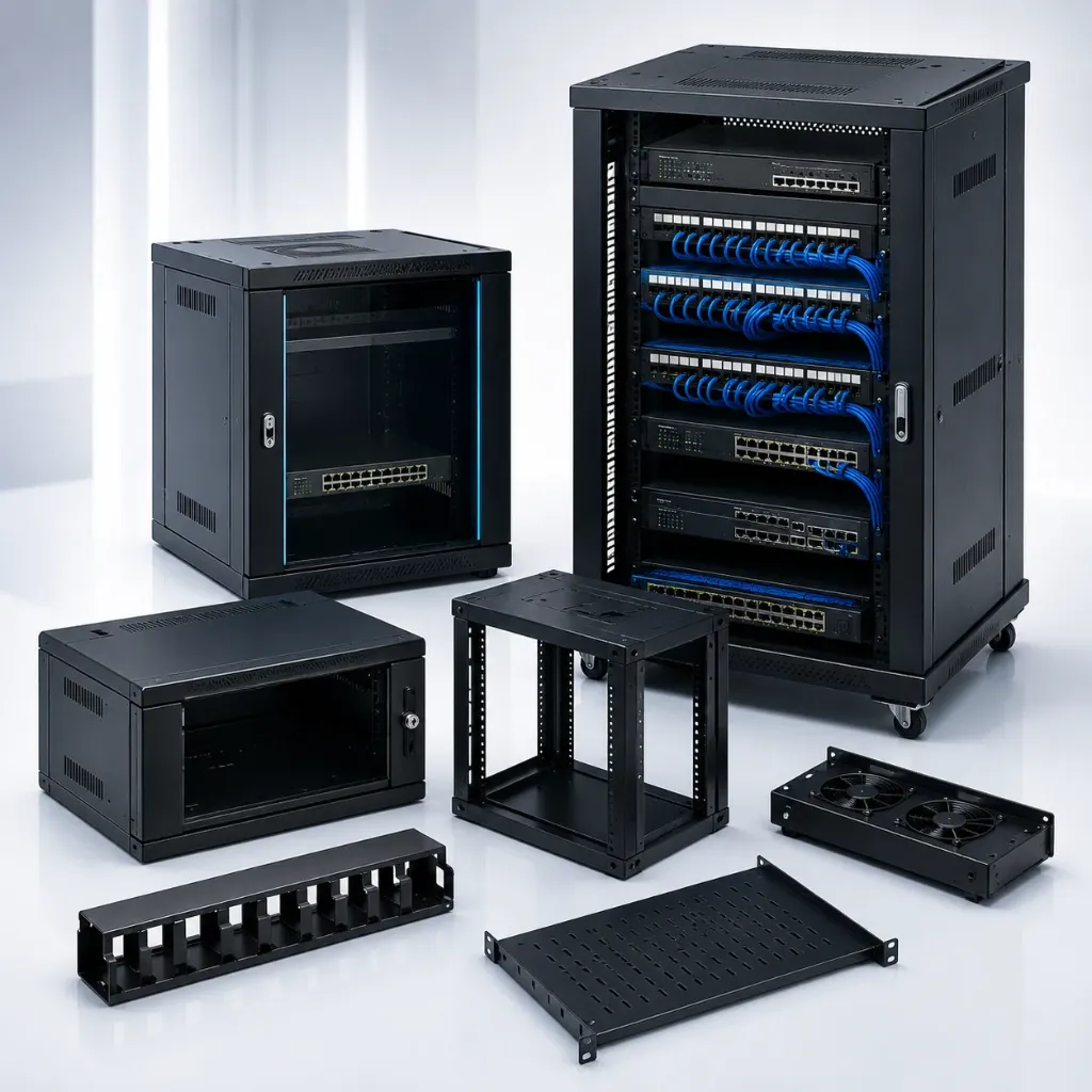 Heavy Gauge CRCA Steel Server Racks, Wall Mount Enclosures & Accessories